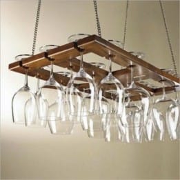 Special Offers -Hanging Oak Wine Glass Rack