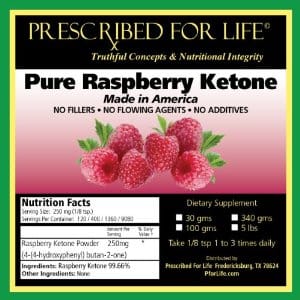 Raspberry Ketone -PRESCRIBED FOR LIFE