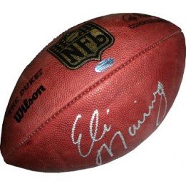 New York Giants _ Hand Autographed Eli Manning NFL Football