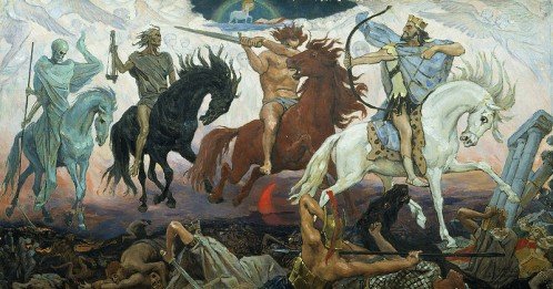 Food Insurance _Four Horsemen of Apocalypse, by Viktor Vasnetsov. Painted in 1887, source: [4]