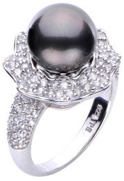 Quality Pearls Only _Tahitian Pearl Ring in Sterling Silver